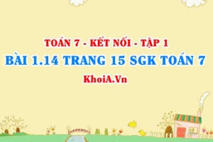 Bài 1.14 trang 14 SGK Toán 7 tập 1 Kết nối tri thức